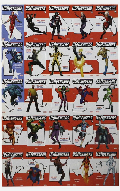 U.S. Avengers (2017 Series) #01 (9.8) Variant Cover