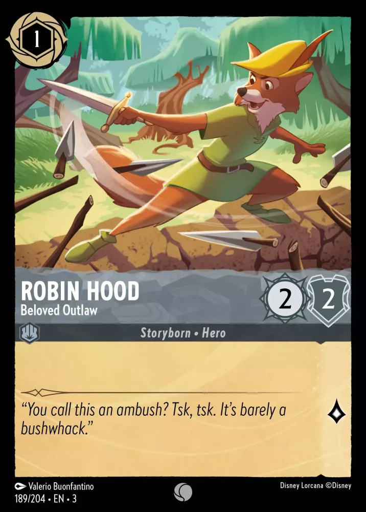 Robin Hood - Beloved Outlaw (Into the Inklands 189/204) Common - Near Mint