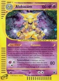 Alakazam - 001/165 (EX) Holo Rare - Damaged Reversed Holofoil