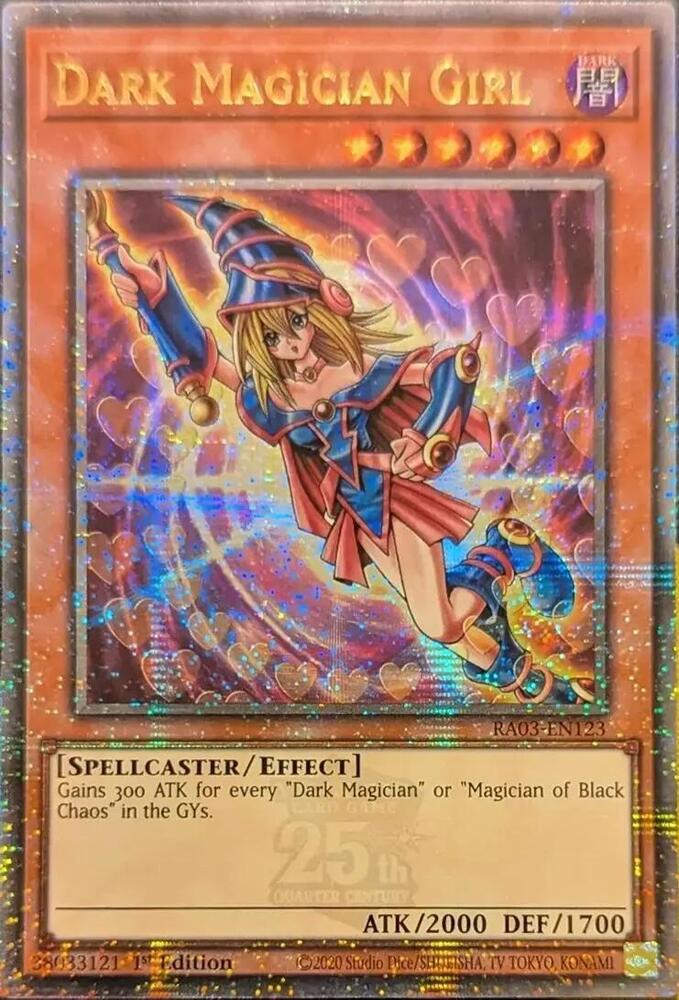 Dark Magician Girl (C) (RA03-EN123) Quarter Century Secret Rare - Near Mint 1st Edition