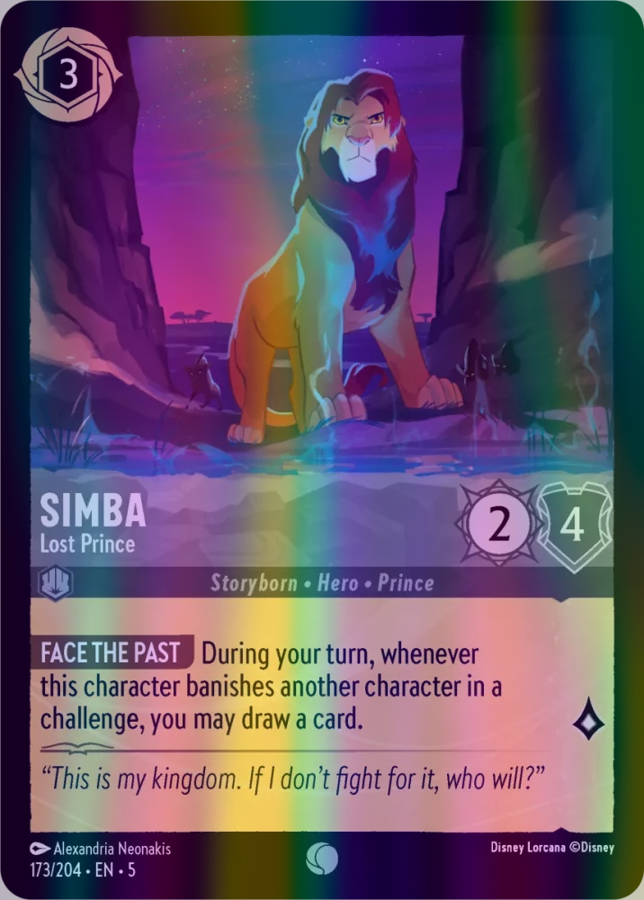 Simba - Lost Prince (Shimmering Skies 173/204) Common - Near Mint Cold Foil