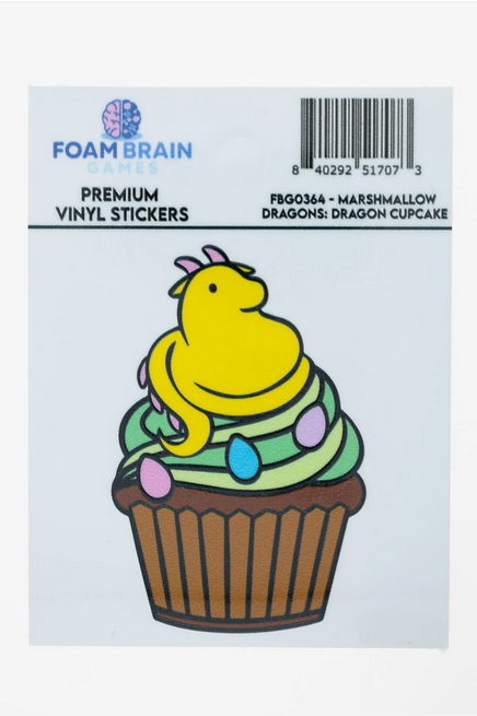 Marshmallow Dragons: Dragon Cupcake Sticker