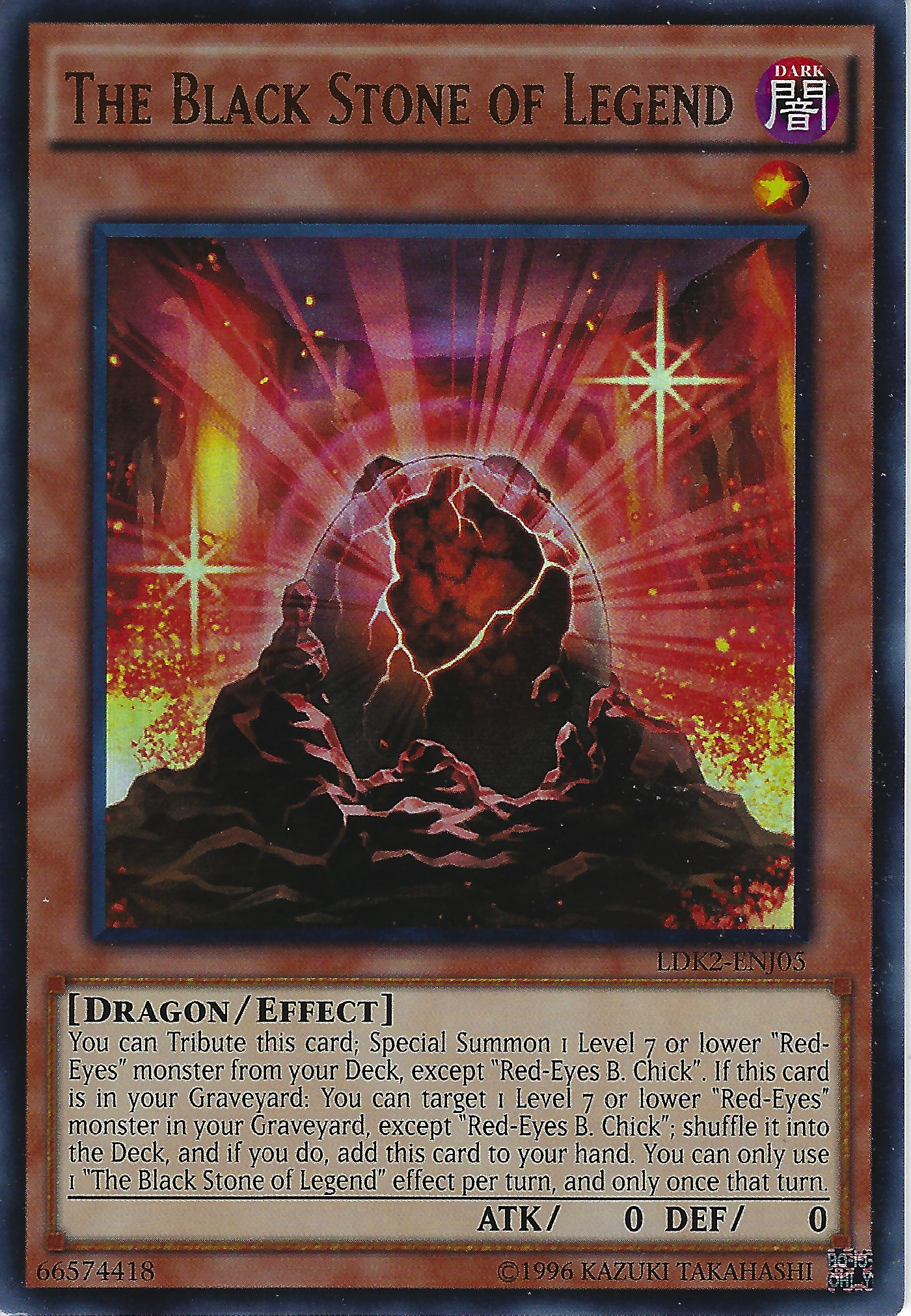 The Black Stone of Legend (LDK2-ENJ05) Ultra Rare - Near Mint Unlimited