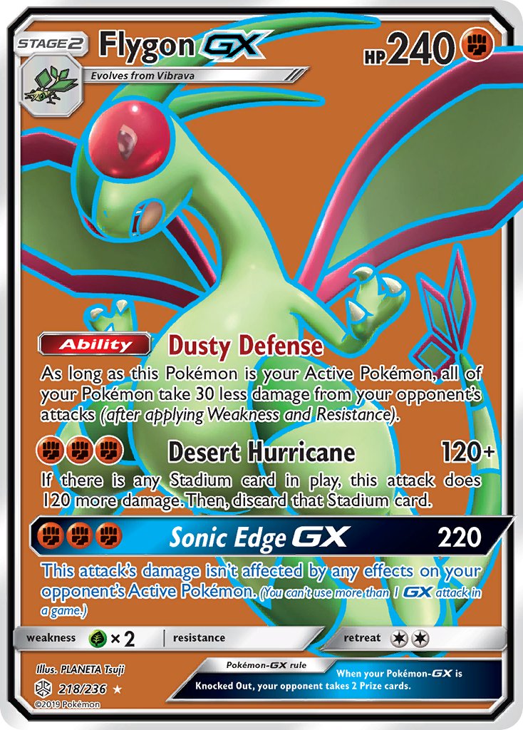 Flygon GX (Full Art) - 218/236 (CEC) Ultra Rare - Near Mint Holofoil