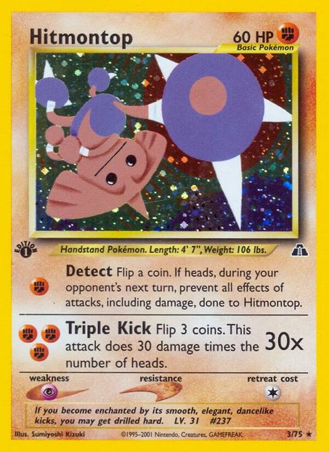 Hitmontop (3/75) Light Play