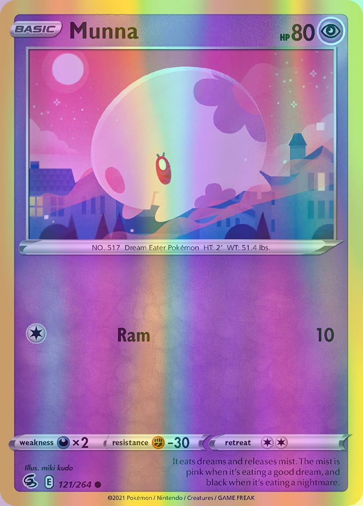 Munna - 121/264 (SWSH08) Common - Near Mint Reverse Holofoil