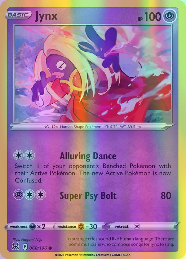 Jynx - 068/196 (SWSH11) Common - Near Mint Reverse Holofoil