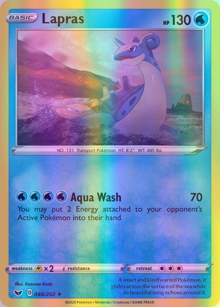 Lapras - 048/202 (SWSH01) Rare - Near Mint Reverse Holofoil
