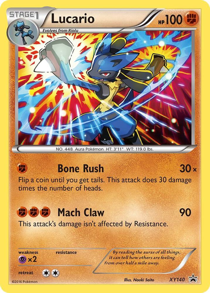 Lucario - XY140 (XY:PR) Promo - Moderate Play Holofoil