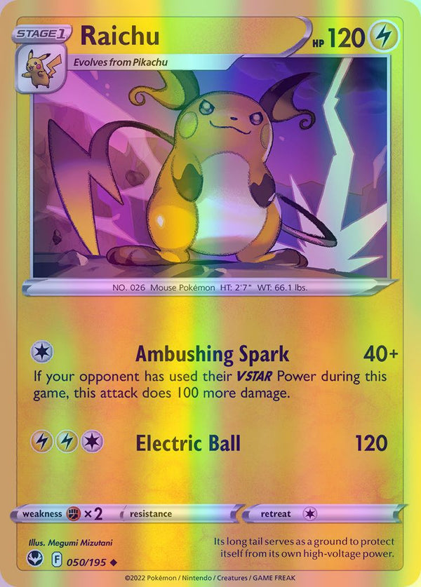 Raichu - 050/195 (SWSH12) Uncommon - Near Mint Reverse Holofoil