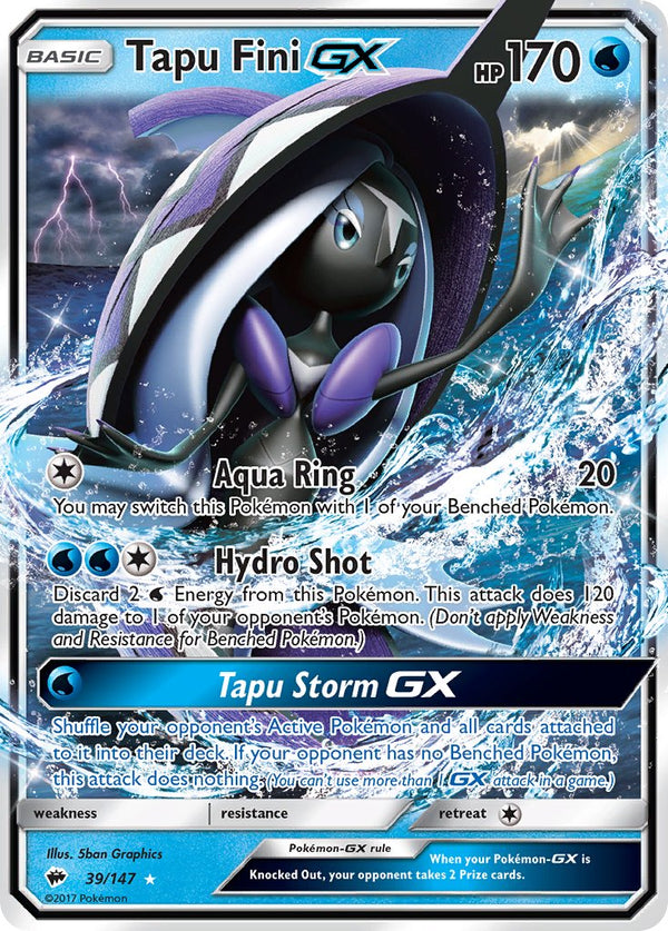 Tapu Fini GX - 039/147 (SM:BUS) Ultra Rare - Near Mint Holofoil