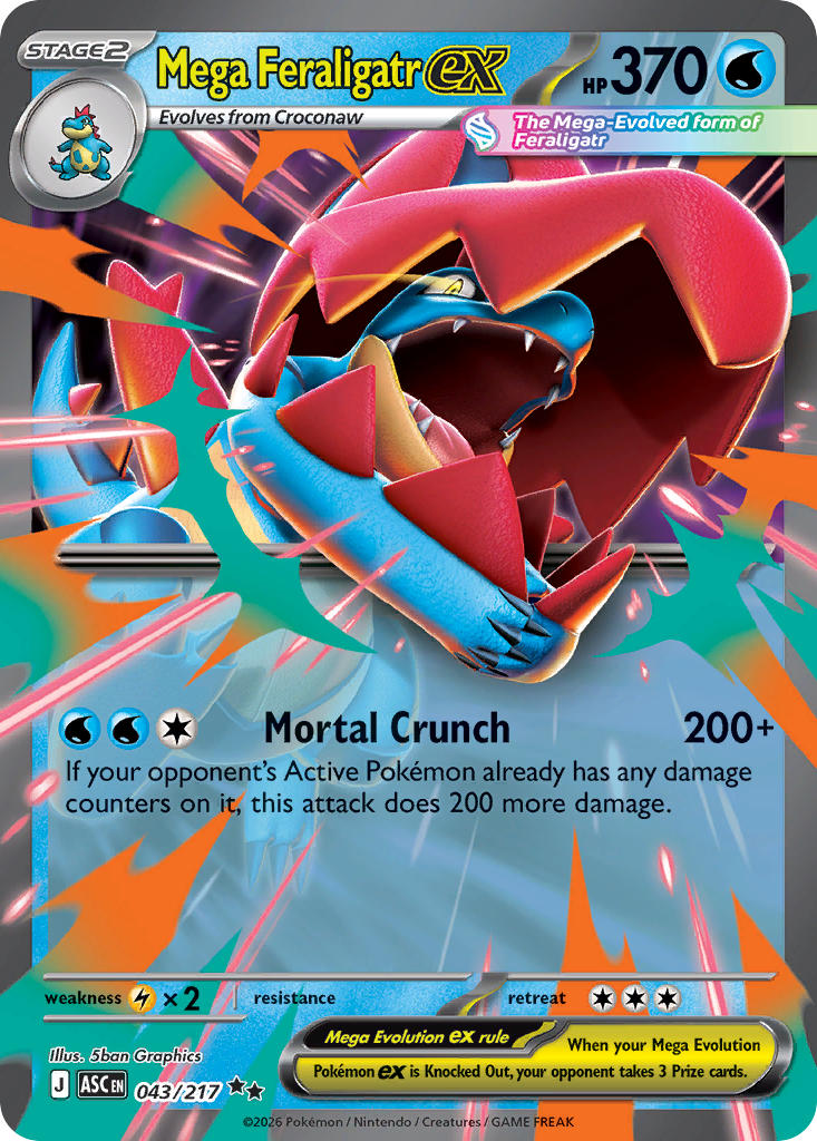 Mega Feraligatr ex - 043/217 (ASC) Double Rare