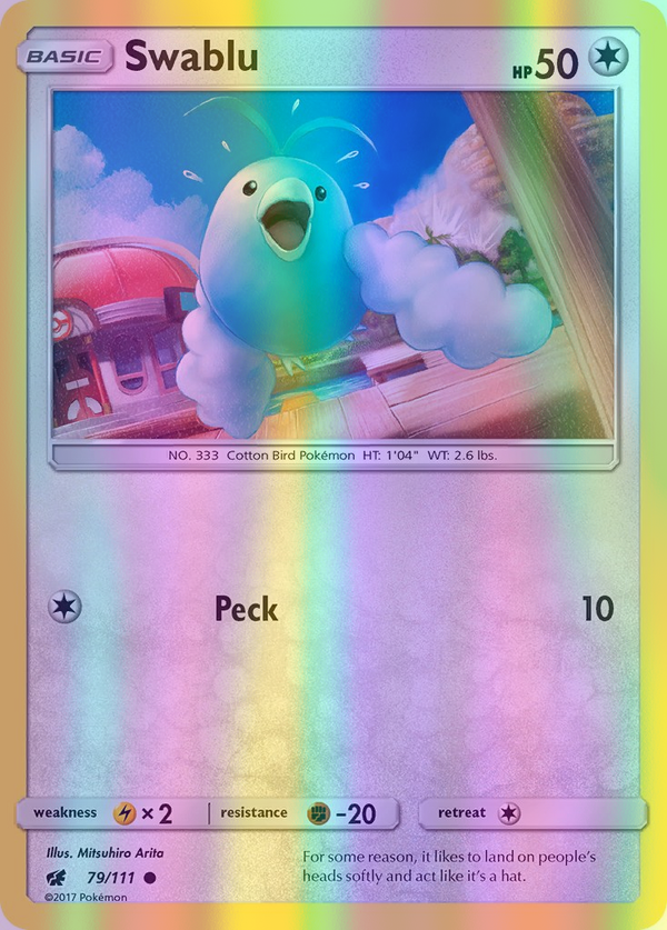 Swablu - 079/111 (CIN) Common - Near Mint Reverse Holofoil