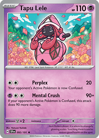 Tapu Lele - 092/191 (SSP) Rare - Near Mint Holofoil