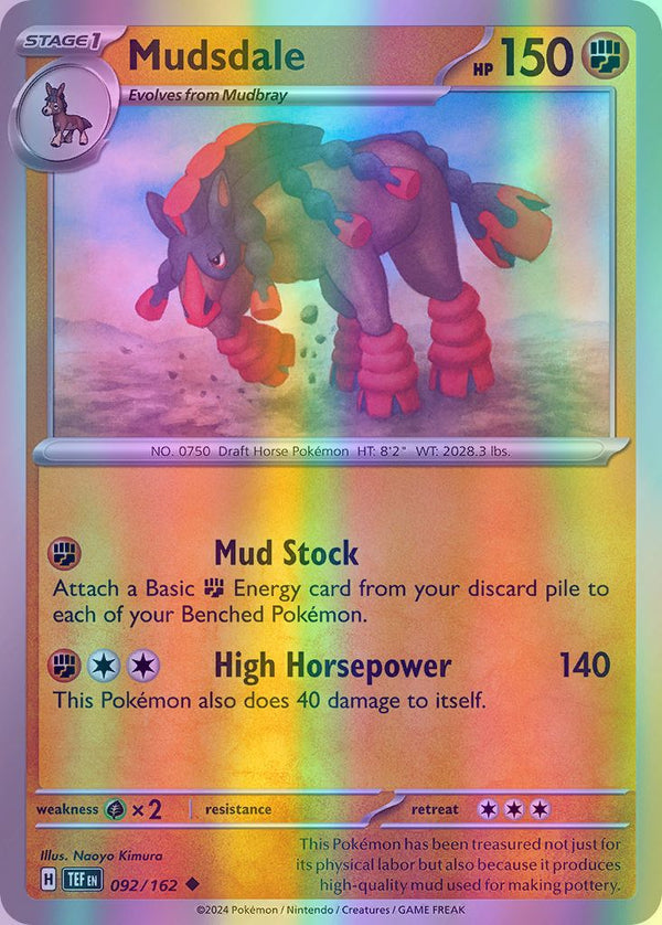 Mudsdale - 092/162 (TEF) Uncommon - Near Mint Reverse Holofoil