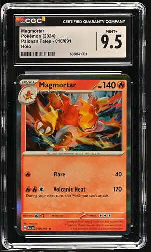Magmortar - 010/091 (PAF) Rare - Near Mint Holofoil (Graded CGC 9.5)