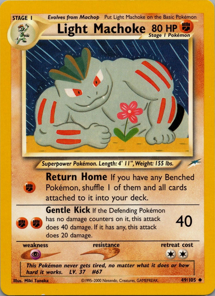 Light Machoke - 49/105 (N4) Uncommon - Near Mint Unlimited