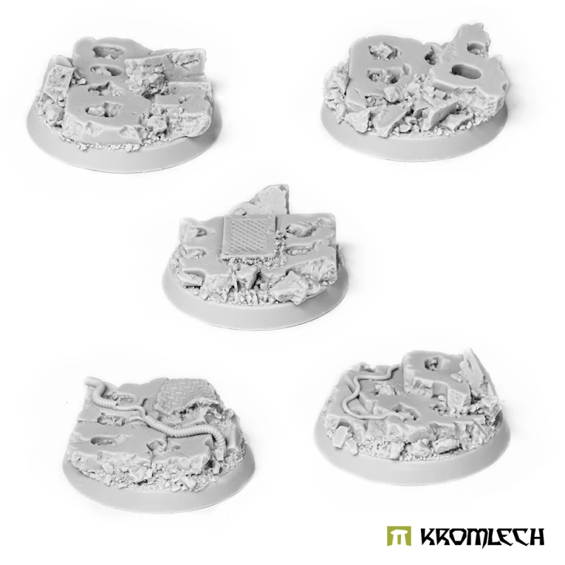 Kromlech KRRB048: Concrete Slabs Round 32mm Set 4 (5)