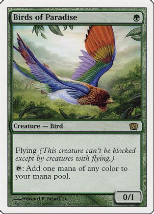 Birds of Paradise (8ED-R) Moderate Play