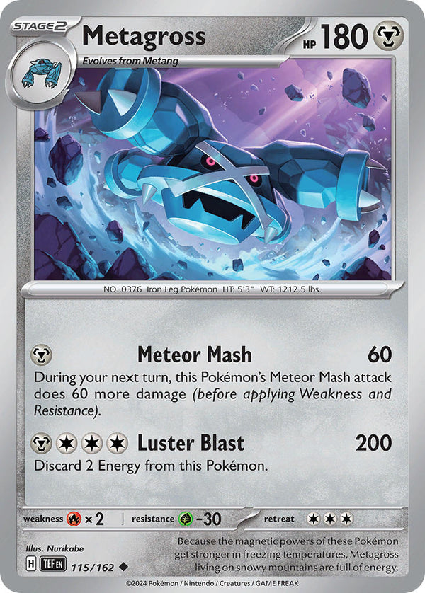 Metagross - 115/162 (TEF) Uncommon - Near Mint