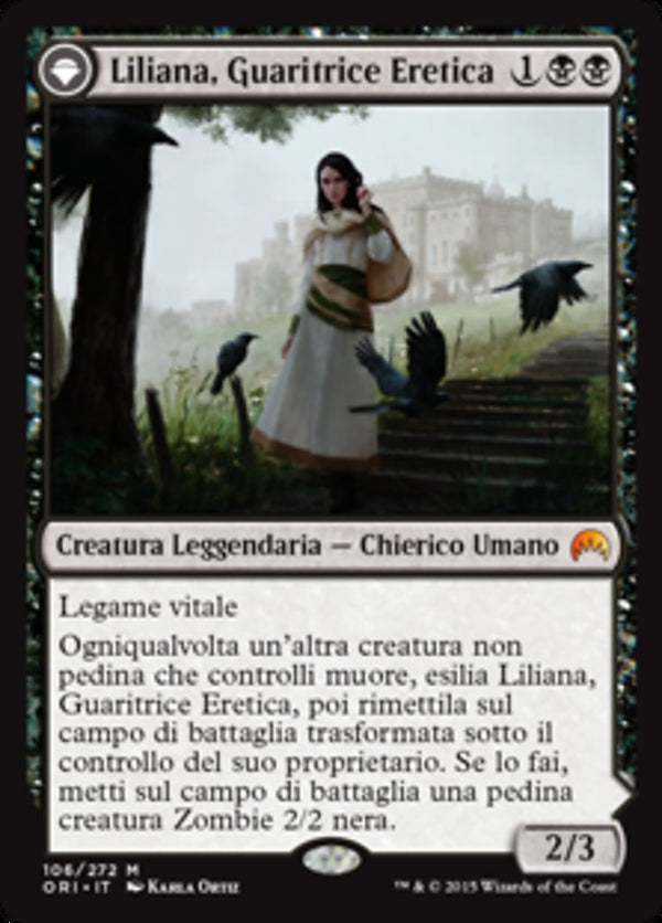 Liliana, Heretical Healer // Liliana, Defiant Necromancer (ORI-M) Italian