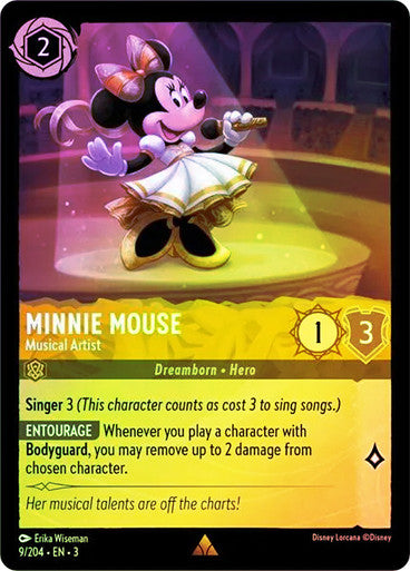 Minnie Mouse - Musical Artist (Into the Inklands 009/204) Rare - Near Mint Cold Foil