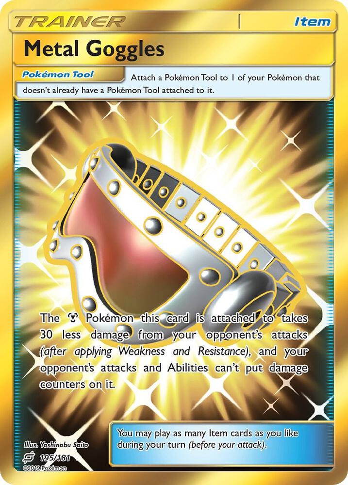 Metal Goggles (Secret) - 195/181 (SM:TEU) Secret Rare - Near Mint Holofoil