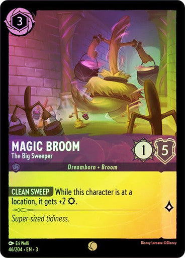 Magic Broom - The Big Sweeper (Into the Inklands 046/204) Common - Near Mint Cold Foil