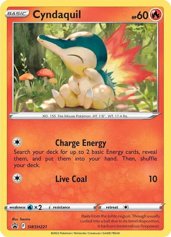 Cyndaquil (Cosmos Holo) - SWSH221 (SWSH:PR) Promo - Near Mint Holofoil