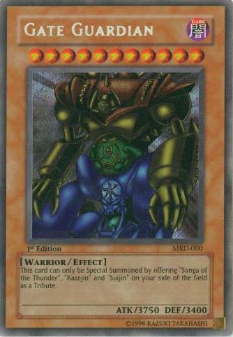 Gate Guardian (MRD-000) Secret Rare - Heavy Played 1st Edition