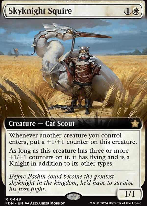 Skyknight Squire [#0448 Extended Art] (FDN-R-FOIL)