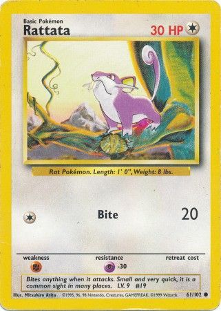 Rattata - 061/102 (BS) Common - Near Mint