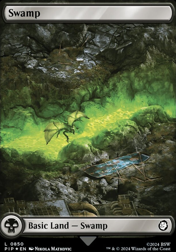 Swamp [#0850 Full Art Surge Foil] (PIP-C)