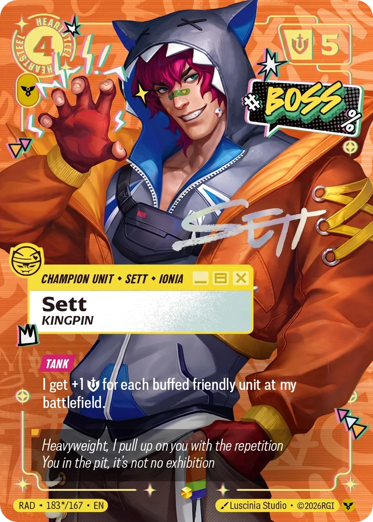 Sett, Kingpin (Heartsteel Signature) - 183*/167 (RAD) Showcase