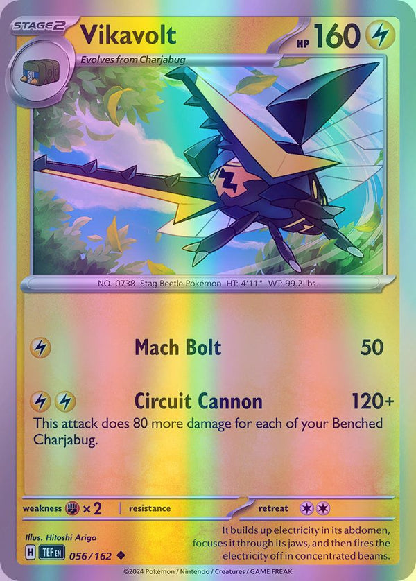 Vikavolt - 056/162 (TEF) Uncommon - Near Mint Reverse Holofoil