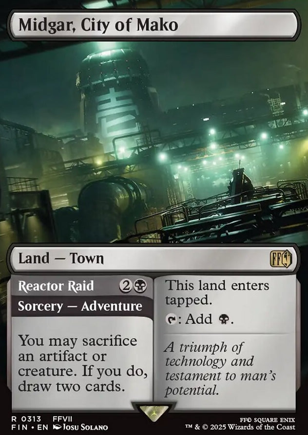 Midgar, City of Mako // Reactor Raid [ #0313 Alternate Art Towns ] (FIN-R)