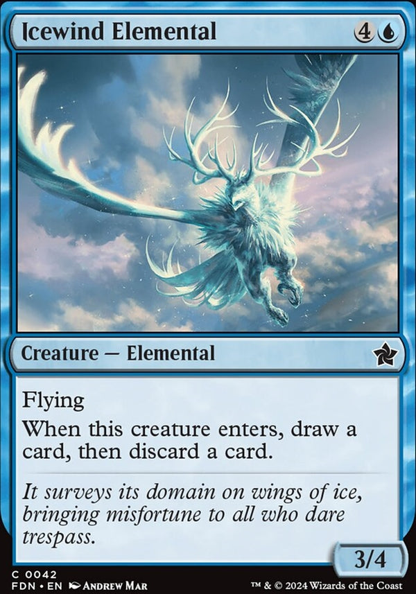 Icewind Elemental [#0042] (FDN-C-FOIL)