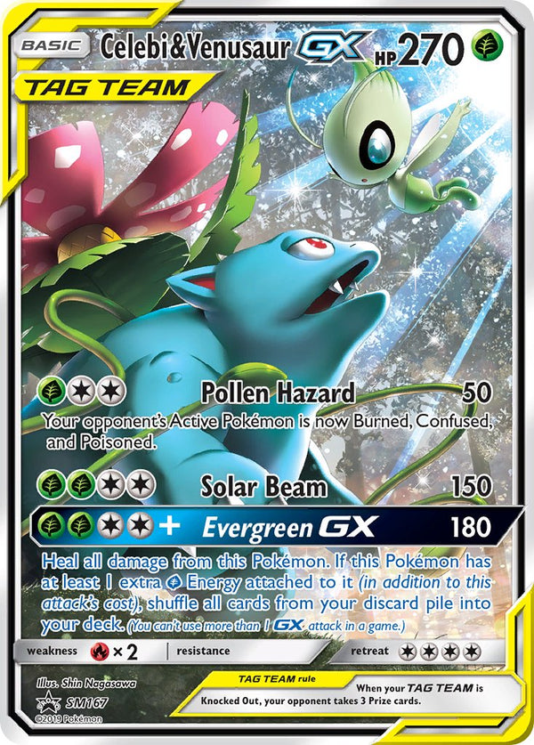 Celebi & Venusaur GX - SM167 (SM:PR) Promo - Near Mint Holofoil