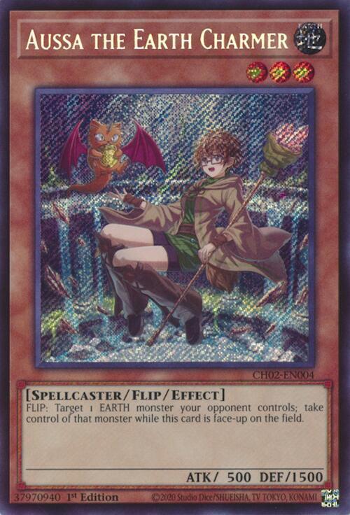 Aussa the Earth Charmer (CH02-EN004) Secret Rate - Near Mint 1st Edition
