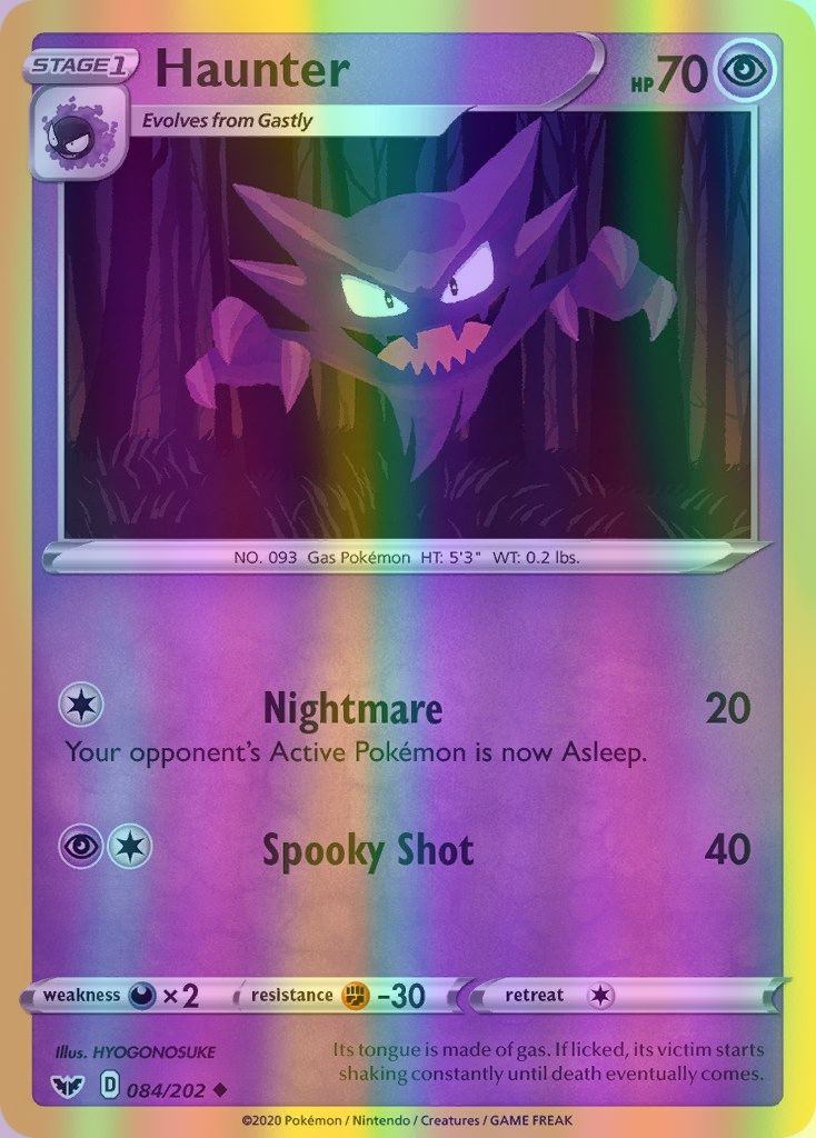 Haunter - 084/202 (SWSH01) Uncommon - Near Mint Reverse Holofoil