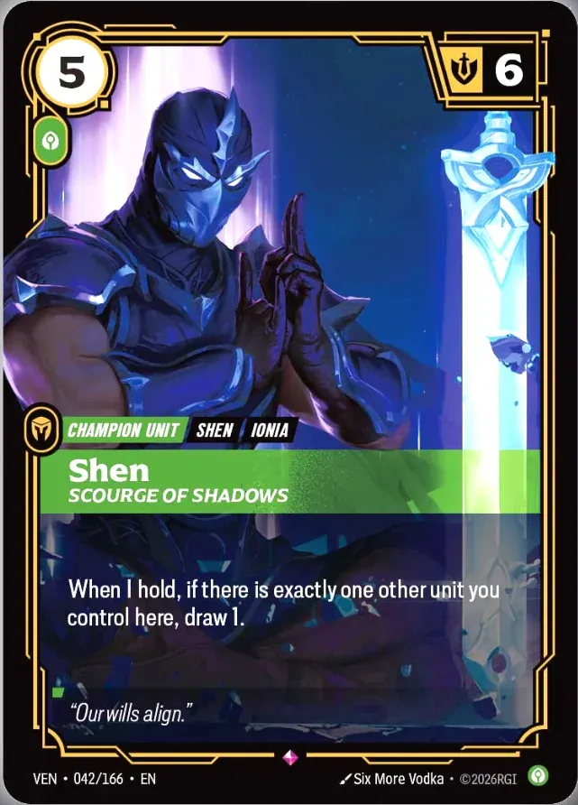 Shen, Scourge of Shadows - 042/166 (VEN) Rare
