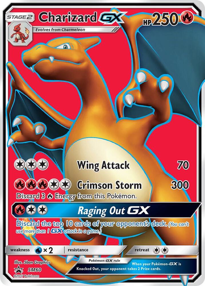 Charizard GX - SM60 (SM:PR) Promo - Moderate Play Holofoil