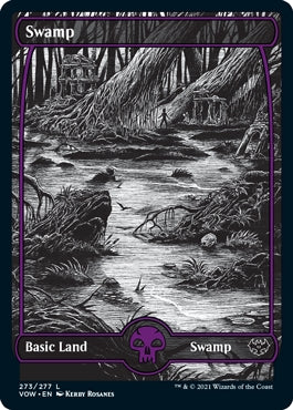 Swamp [#273 Full Art B&W] (VOW-C)