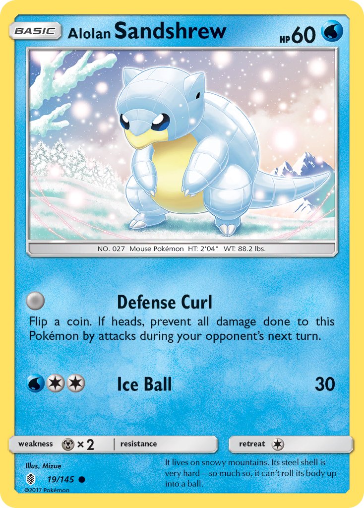 Alolan Sandshrew - 019/145 (SM:GRI) Common - Near Mint