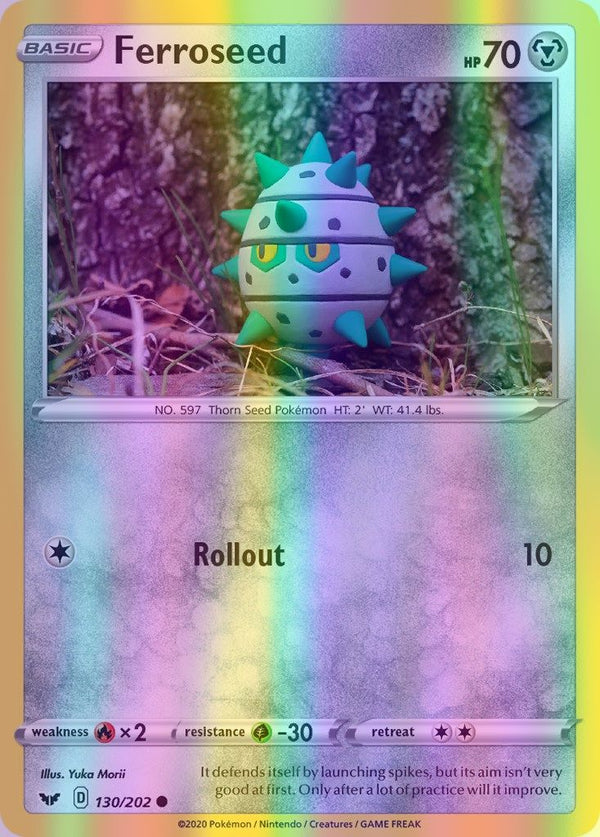 Ferroseed - 130/202 (SWSH01) Common - Near Mint Reverse Holofoil