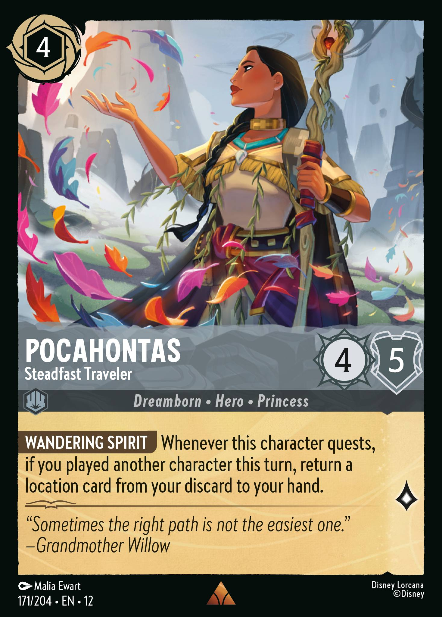 Pocahontas - Steadfast Traveler (Wilds Unknown - 171/204) Rare