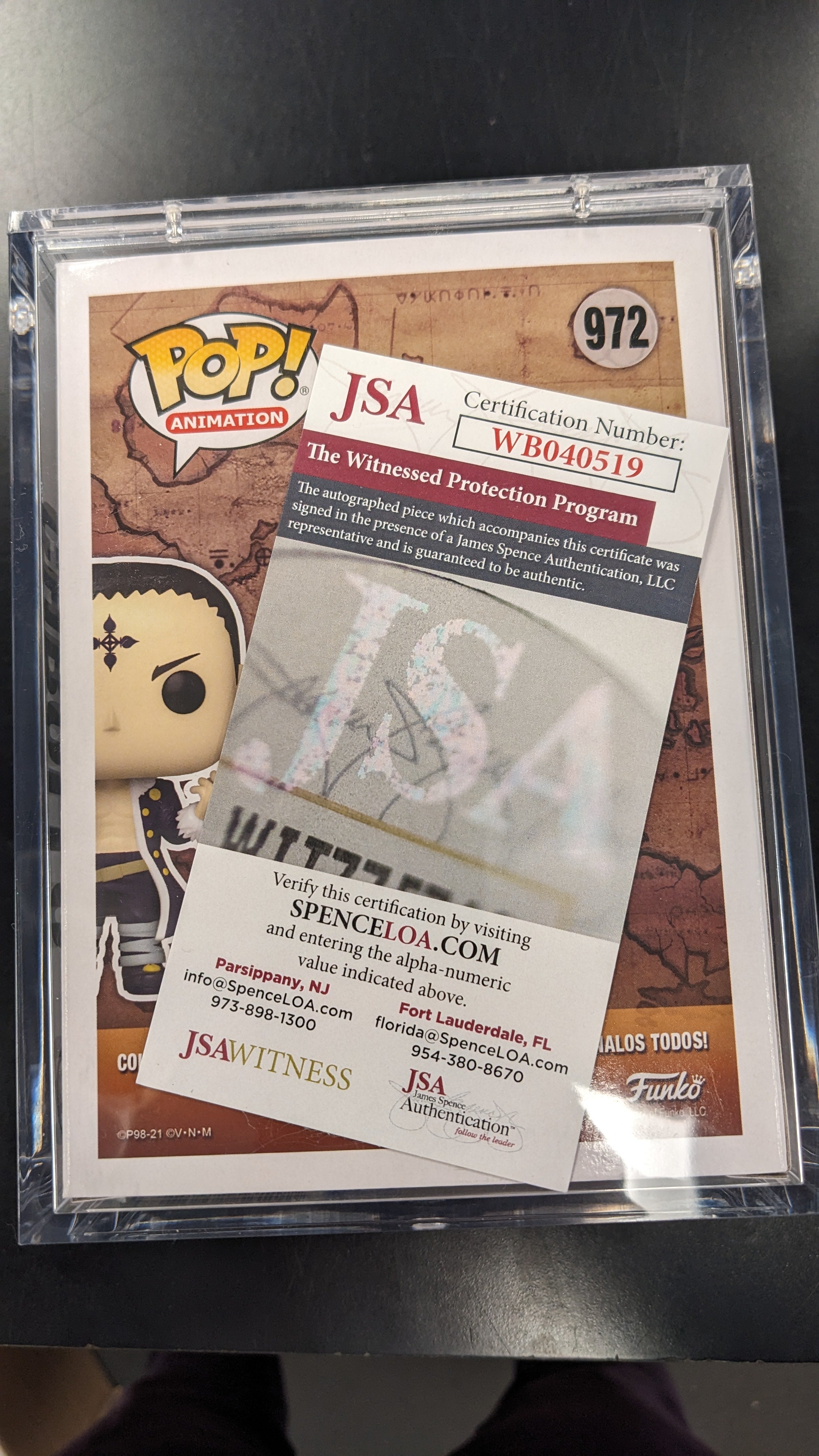 POP Figure: Hunter X Hunter #0972 - Chrollo (Chalice Collectibles Exclusive) (Signed w/ JSA Certification)