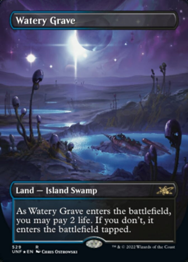 Watery Grave [#529 Galaxy Foil / Alternate Art Borderless] (UNF-R)