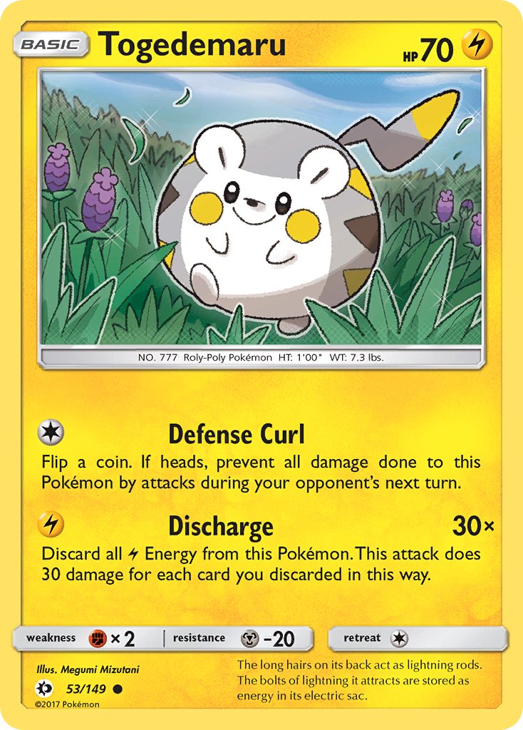 Togedemaru - 053/149 (SM01) Common - Near Mint
