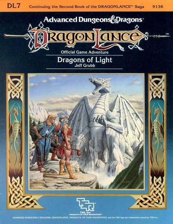 AD&D: Dragon Lance - Dragons of Light (DL4 9136 Lightly Used Condition Map Included)